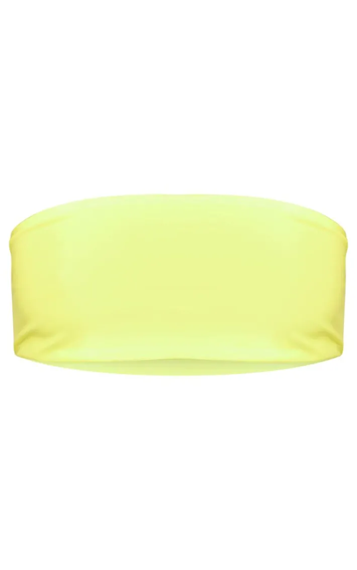 Yellow Mix and Match Bandeau Bikini Top