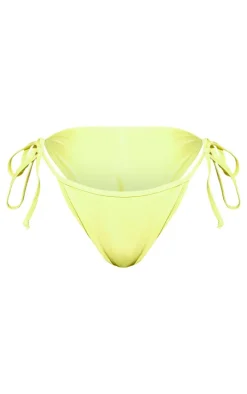 Yellow Mix and Match Tie Side Bikini Bottoms