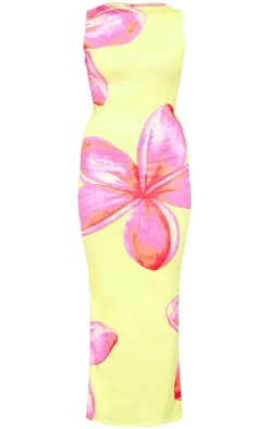 Slinky Floral Printed Square Neck Maxi Dress-PrettyLittleThing Best
