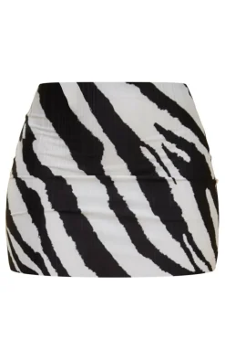 Printed Plisse Micro Mini Skirt-PrettyLittleThing Outlet